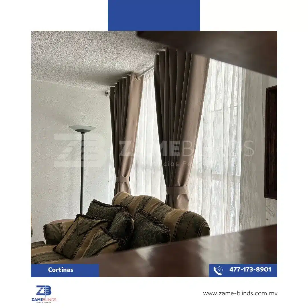 cortinas decorativas con ojillos y tergal 